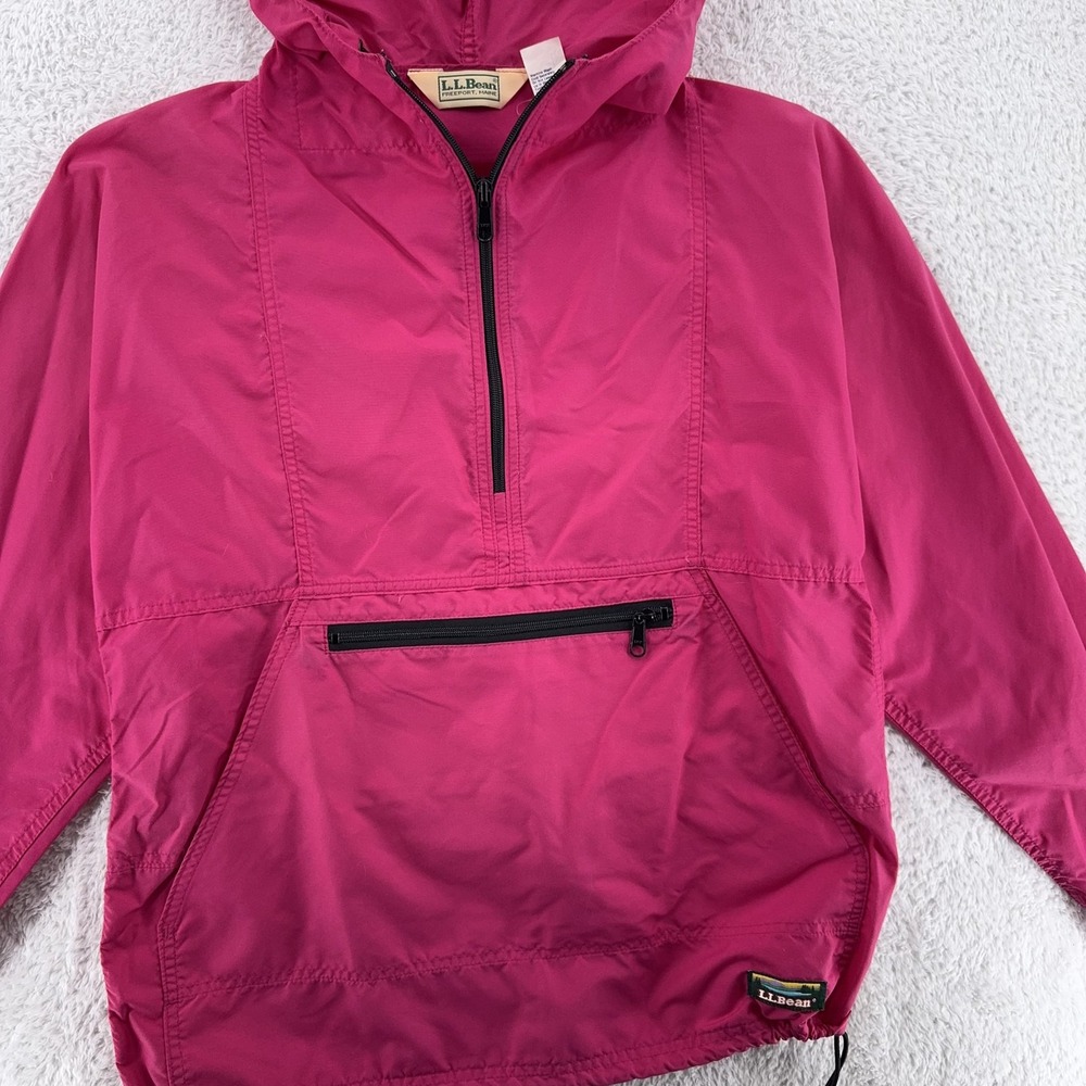 Vintage LL Bean Pullover Jacket Womens Small Nylon Hooded Anorak USA Hiking 90s